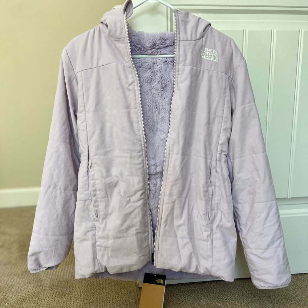 BRAND NEW North Face Kids Lavender Multi Jacket Sz XL (14/16) - Reversable